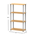 Load image into Gallery viewer, Home Basics 4 Tier Storage Shelf, Beech $40.00 EACH, CASE PACK OF 1
