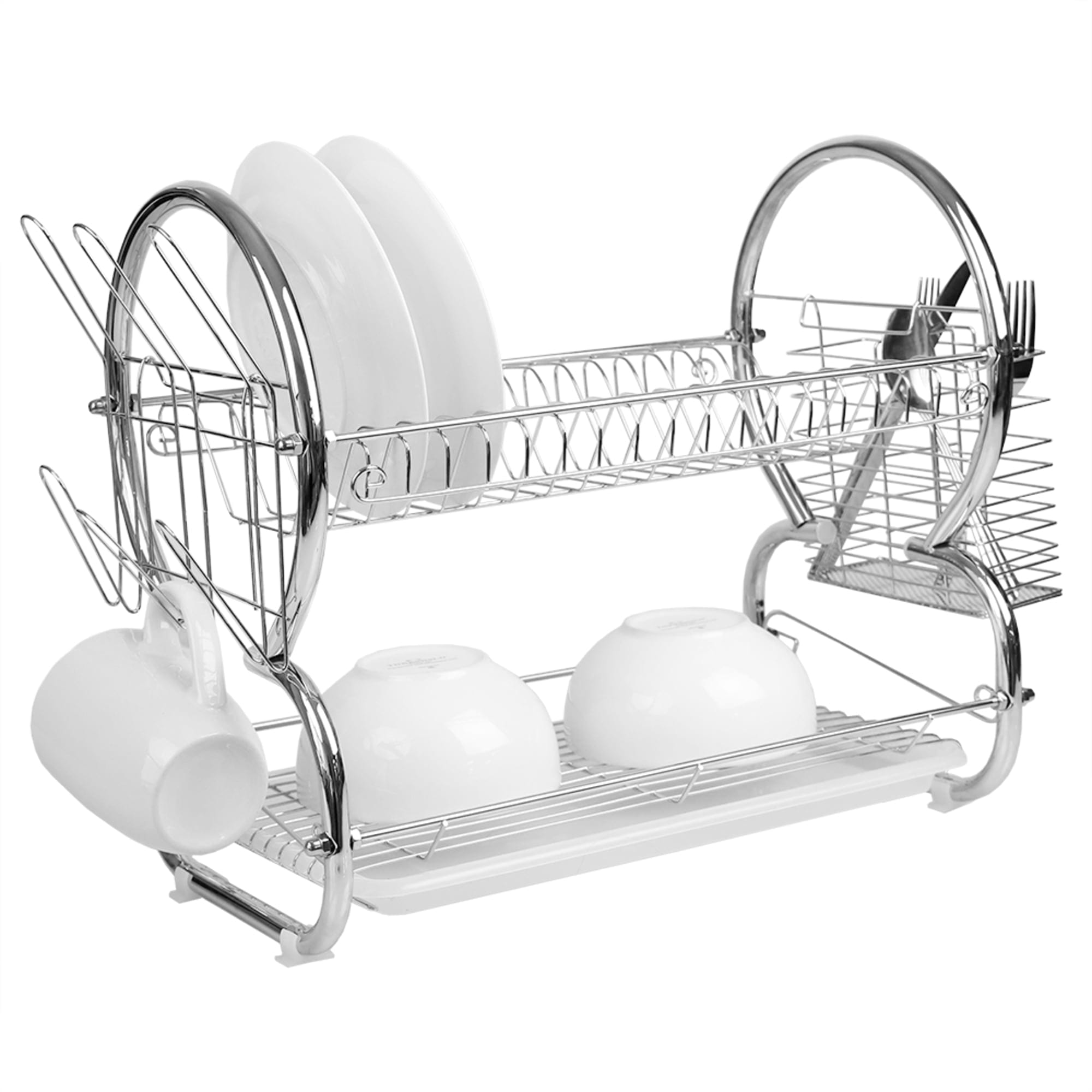 Home Basics 2-Tier Chrome Dish Drainer $15.00 EACH, CASE PACK OF 6