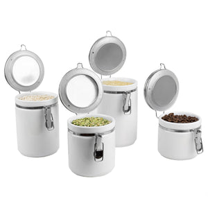 Home Basics 4 Piece  Canister Set with Stainless Steel Tops $20.00 EACH, CASE PACK OF 2