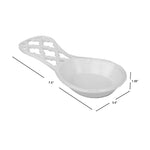 Load image into Gallery viewer, Home Basics Lattice Collection Cast Iron Spoon Rest, White $4.00 EACH, CASE PACK OF 6
