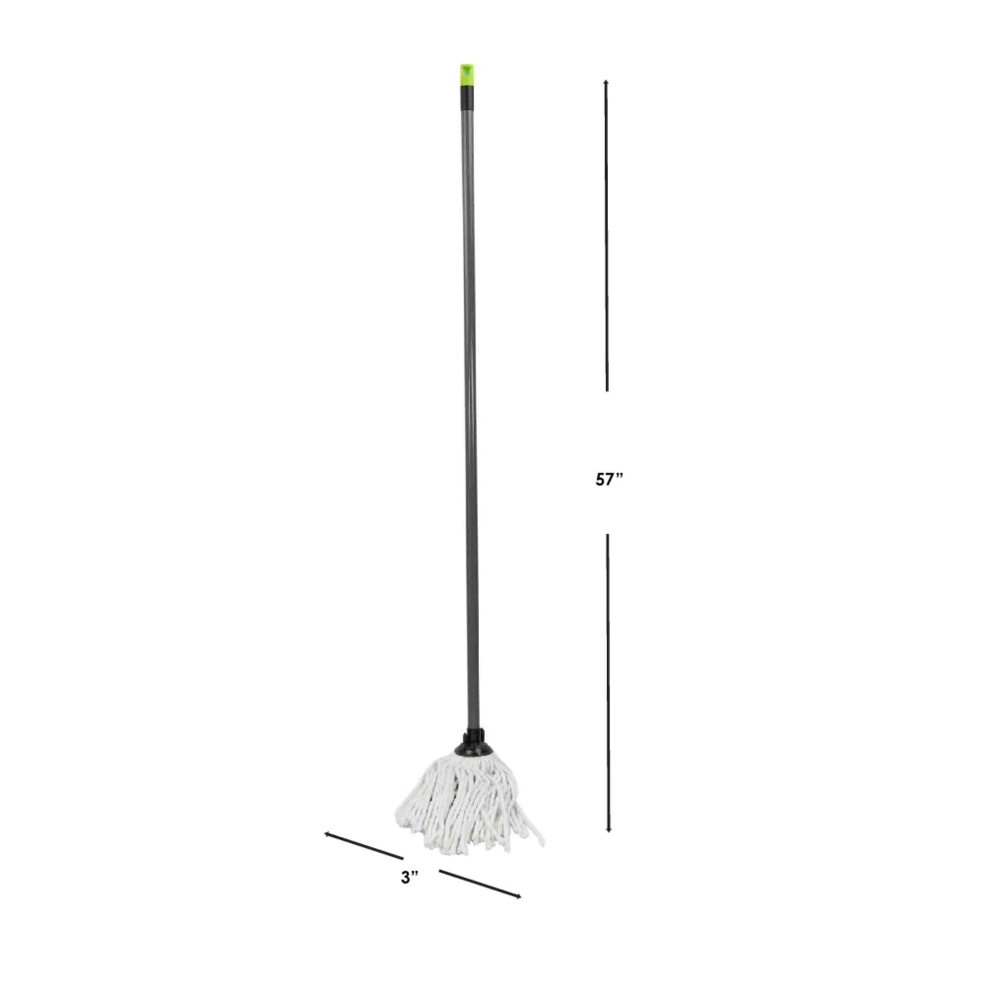 Home Basics Brilliant Wet Mop, Grey/Lime $5.00 EACH, CASE PACK OF 12