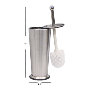 Home Basics Stainless Steel Tapered Toilet Brush, Silver $6.00 EACH, CASE PACK OF 12