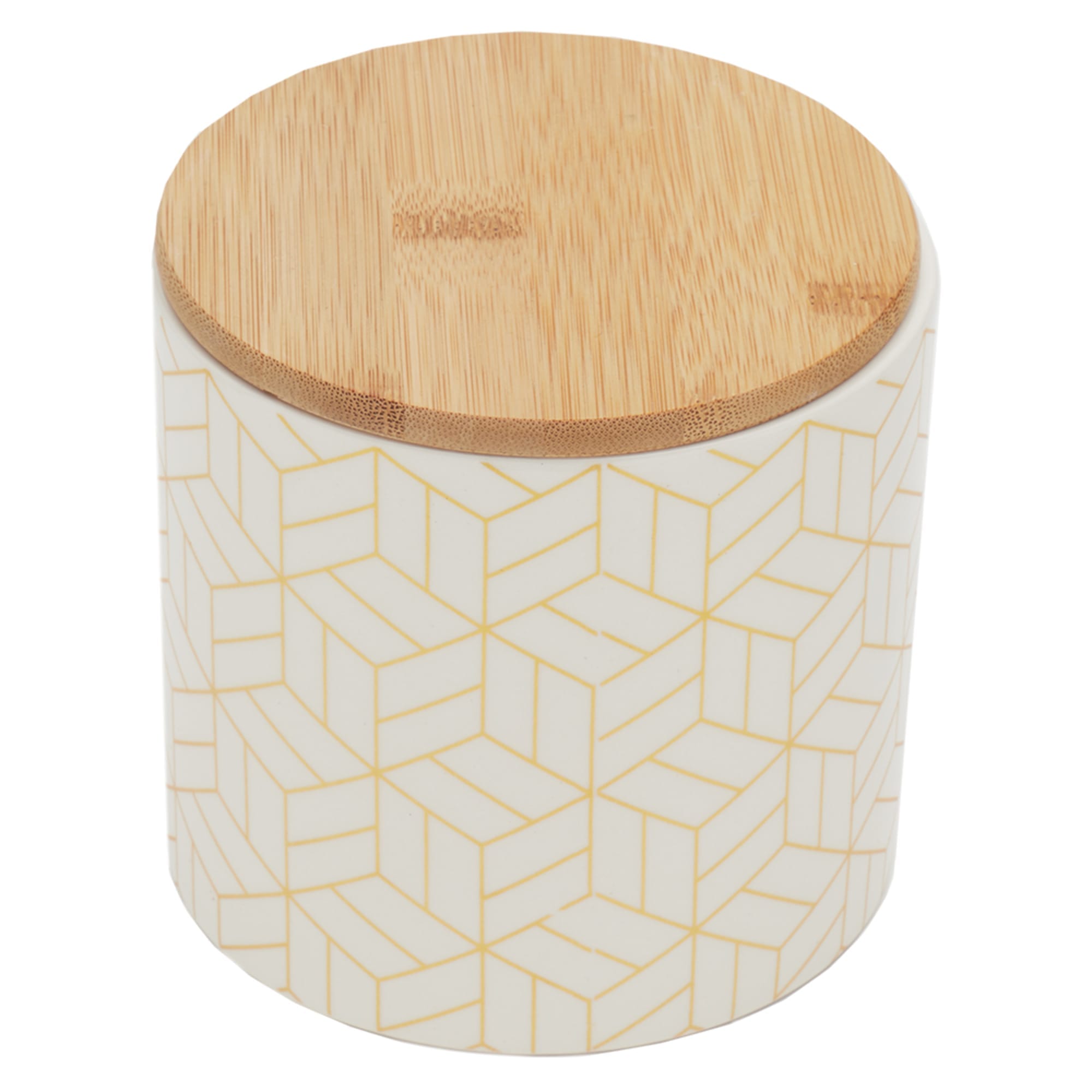 Home Basics Cubix Small Ceramic Canister with Bamboo Top $5.00 EACH, CASE PACK OF 12