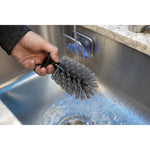 Load image into Gallery viewer, Home Basics Standing Suction Cup Plastic Sink Brush, Black $4.00 EACH, CASE PACK OF 36
