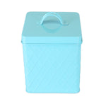 Load image into Gallery viewer, Home Basics Large  Tin Canister, Turquoise $6.00 EACH, CASE PACK OF 8
