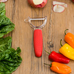 Load image into Gallery viewer, Home Basics Y Vegetable Peeler with Textured Plastic Handle - Assorted Colors
