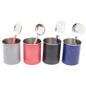Home Basics Speckled Stainless Steel Cutlery Holder - Assorted Colors