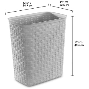 Sterilite Weave 5.8 Gal. Plastic Home/Office Wastebasket Trash Can, Grey $7.00 EACH, CASE PACK OF 6