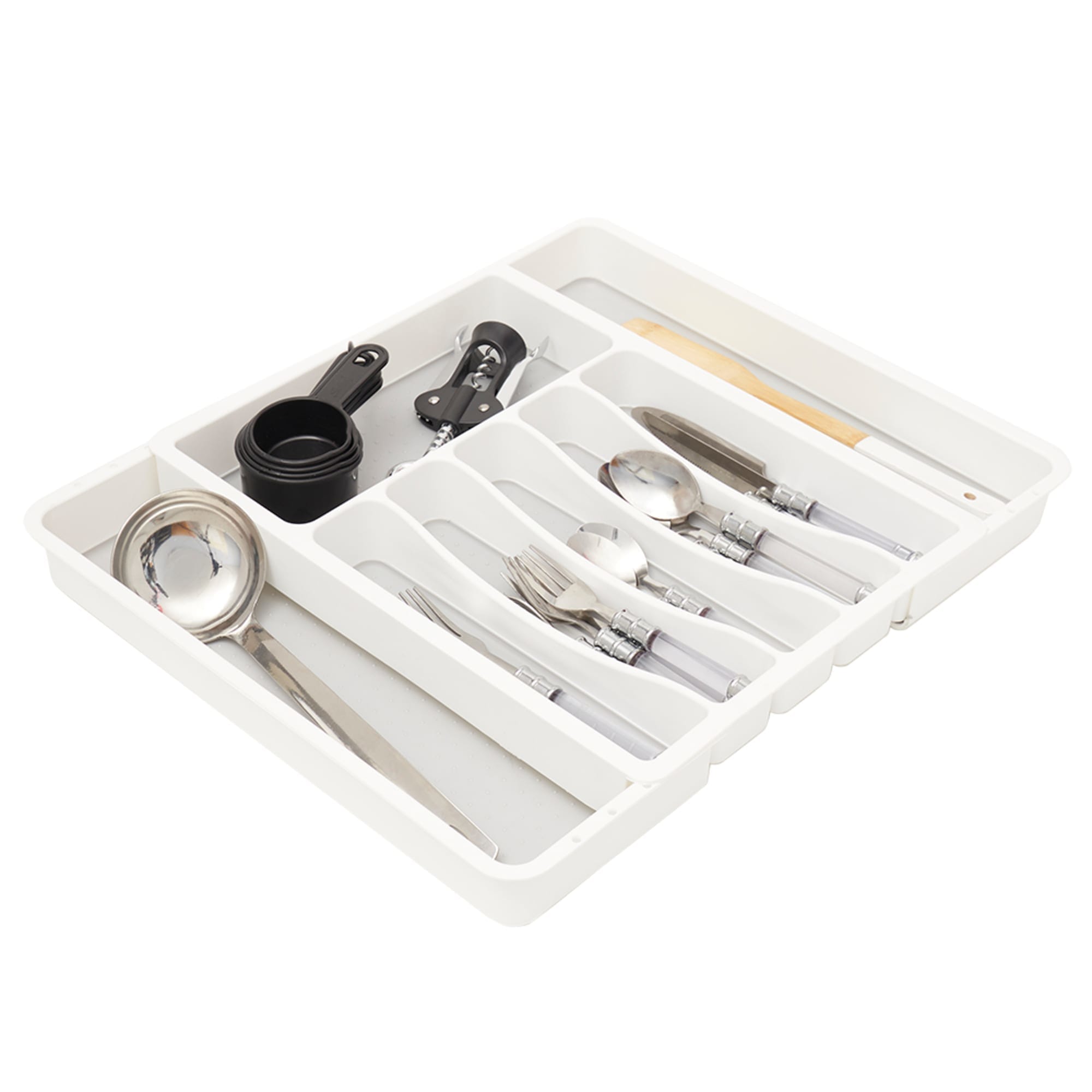 Home Basics Expandable Cutlery Tray $10.00 EACH, CASE PACK OF 6