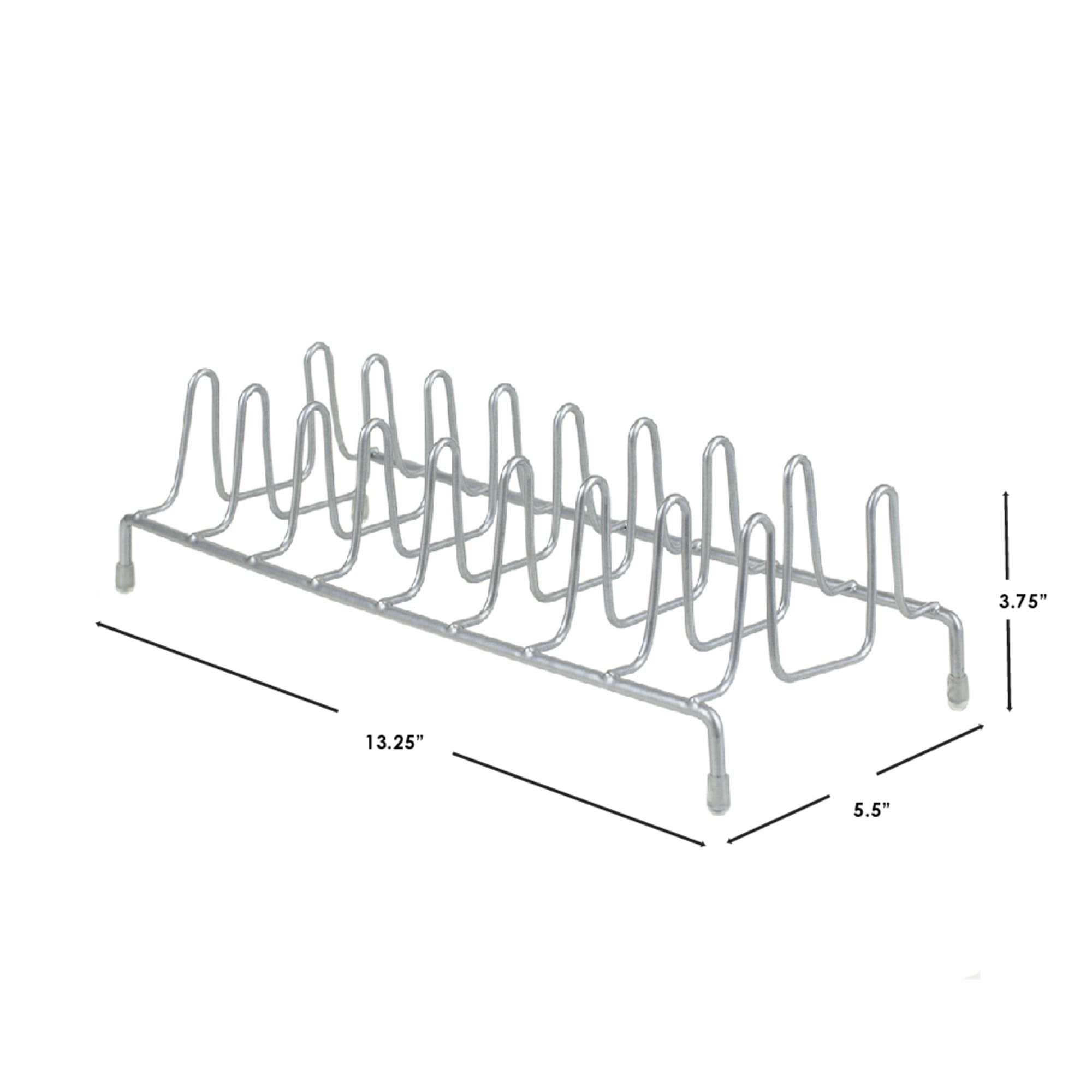 Home Basics Vinyl Coated Steel Plate Rack, Silver $3.00 EACH, CASE PACK OF 6