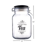 Load image into Gallery viewer, Home Basics Tea Time 67.6 oz. Glass Jar with Ceramic Flip Lid Top, Black $4.00 EACH, CASE PACK OF 6
