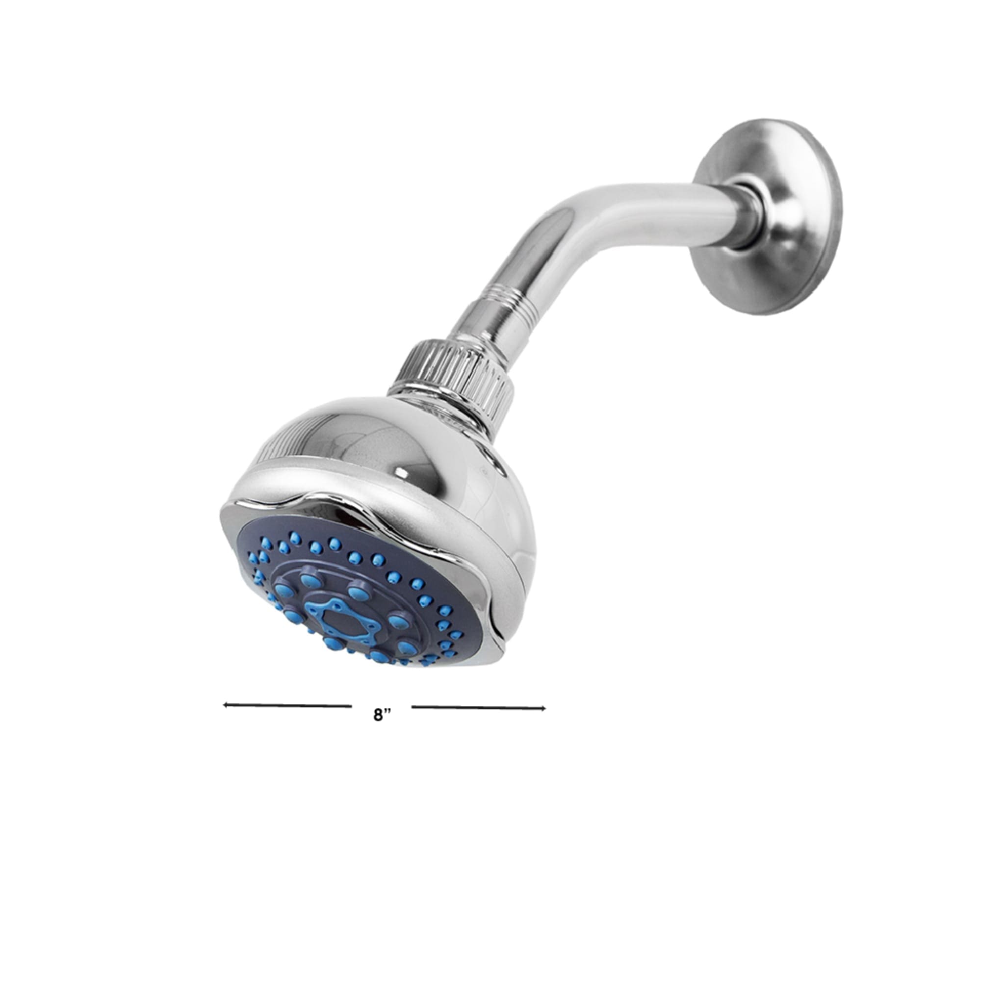 Home Basics 5 Function Chrome Fixed Shower Head $5.00 EACH, CASE PACK OF 12