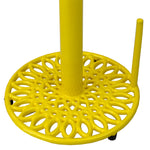 Load image into Gallery viewer, Home Basics Sunflower Free-Standing Cast Iron Paper Towel Holder with Dispensing Side Bar, Yellow $8.00 EACH, CASE PACK OF 3
