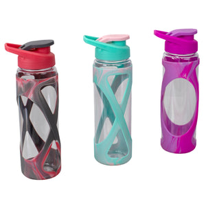 Home Basics 17 oz. Silicone Sleeve Water Bottle - Assorted Colors
