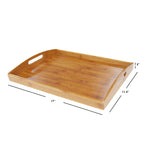 Load image into Gallery viewer, Home Basics Bamboo Serving Tray with Open Handles, Natural $10.00 EACH, CASE PACK OF 12
