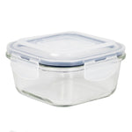 Load image into Gallery viewer, Michael Graves Design 17 Ounce High Borosilicate Glass Square Food Storage Container with Indigo Rubber Seal $3.00 EACH, CASE PACK OF 12
