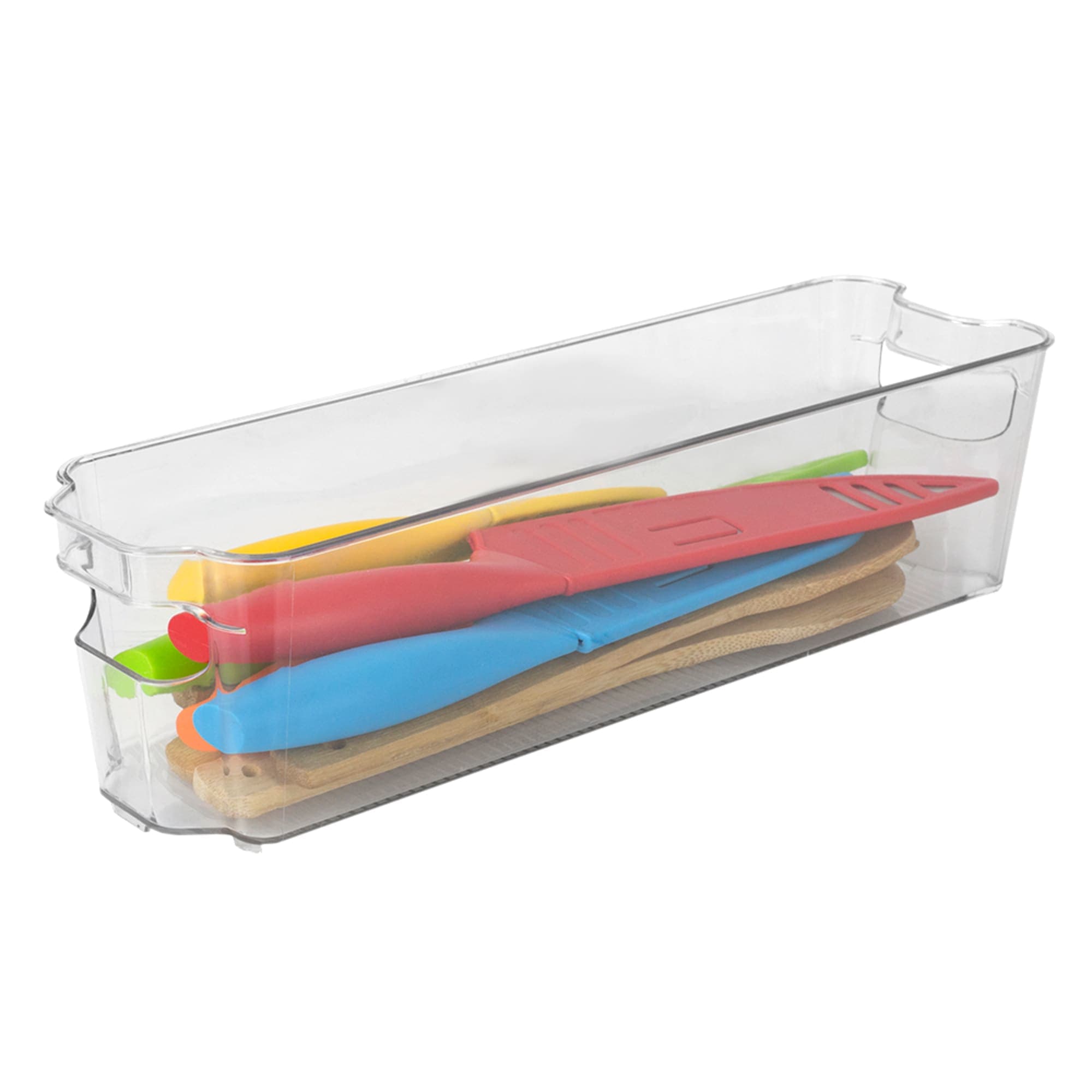 Home Basics Multi-Purpose Plastic Fridge Bin, Clear $3.00 EACH, CASE PACK OF 12
