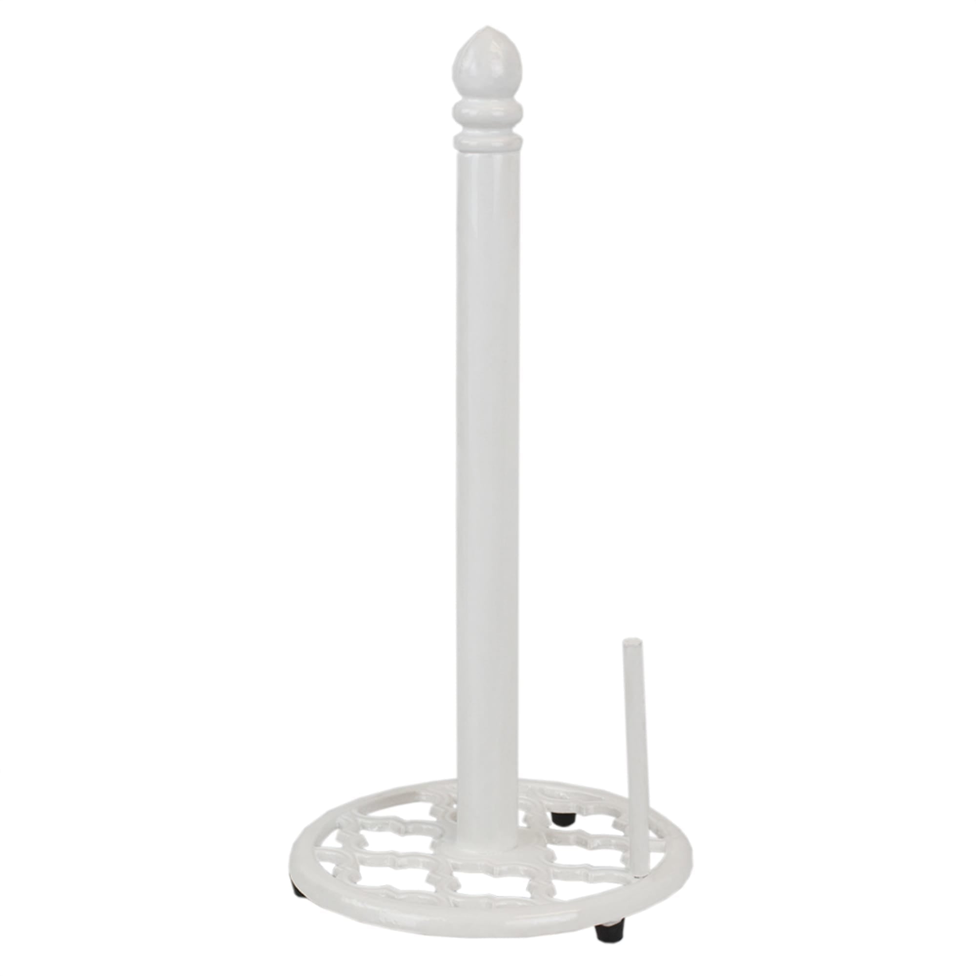 Home Basics Lattice Collection Cast Iron Paper Towel Holder, White $8.00 EACH, CASE PACK OF 3