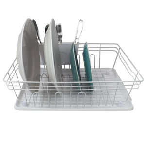 6 Wholesale Home Basics Metal Cup Drying Rack With Draining Tray, White -  at 