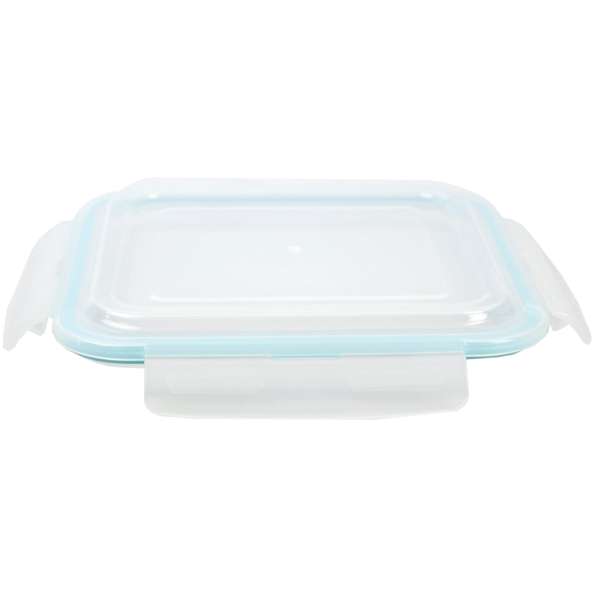 Home Basics 74 oz. Square Borosilicate Glass Food Storage Container with Leak-Proof and Air-Tight Plastic Locking Lid $8.00 EACH, CASE PACK OF 12