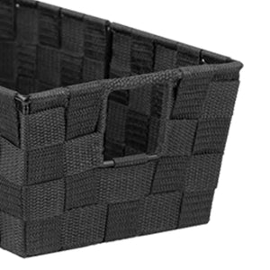 Home Basics Small Woven Strap Open Basket, Black $4.00 EACH, CASE PACK OF 6