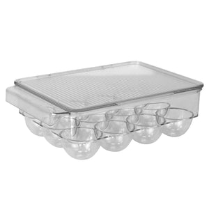 Michael Graves Design Stackable 12 Compartment Plastic Egg Container with Lid, Clear $5.00 EACH, CASE PACK OF 12