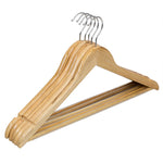 Load image into Gallery viewer, Home Basics Non-Slip Wood Hanger, (Pack of 5), Natural $5.00 EACH, CASE PACK OF 12
