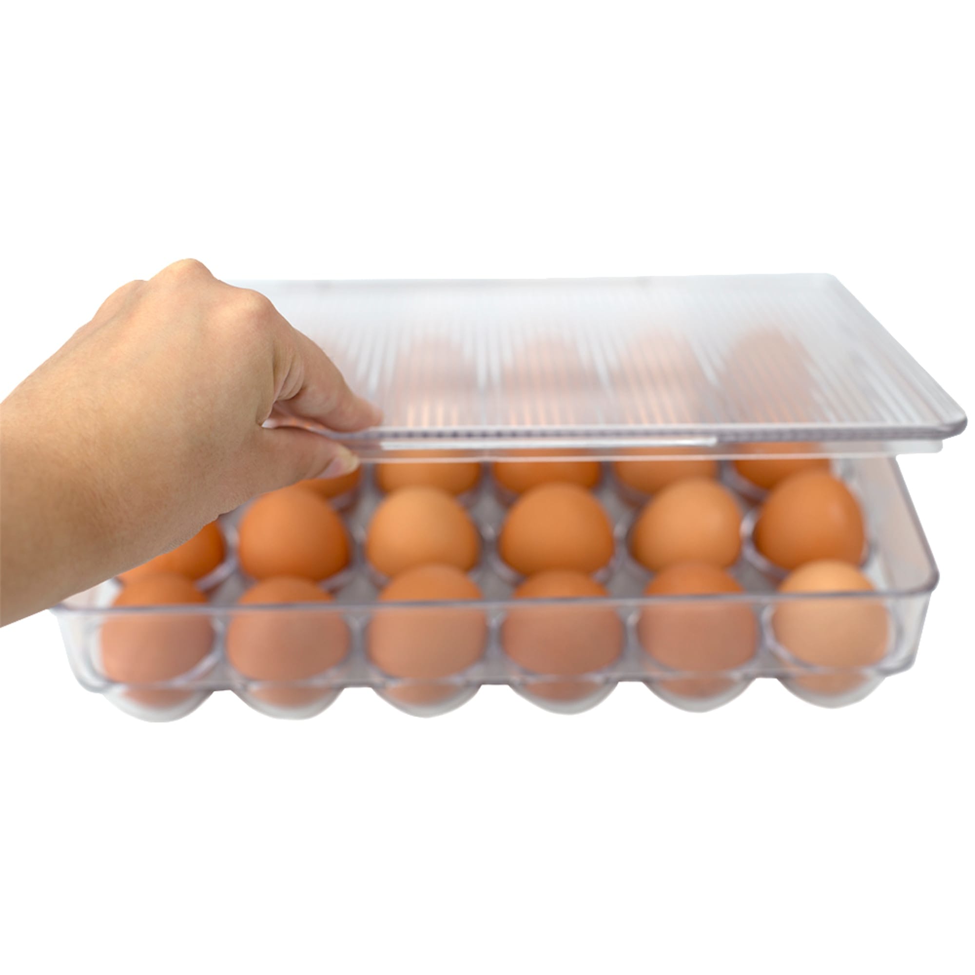 Michael Graves Design Stackable 24 Compartment Plastic Egg Container with Lid, Clear $8.00 EACH, CASE PACK OF 12