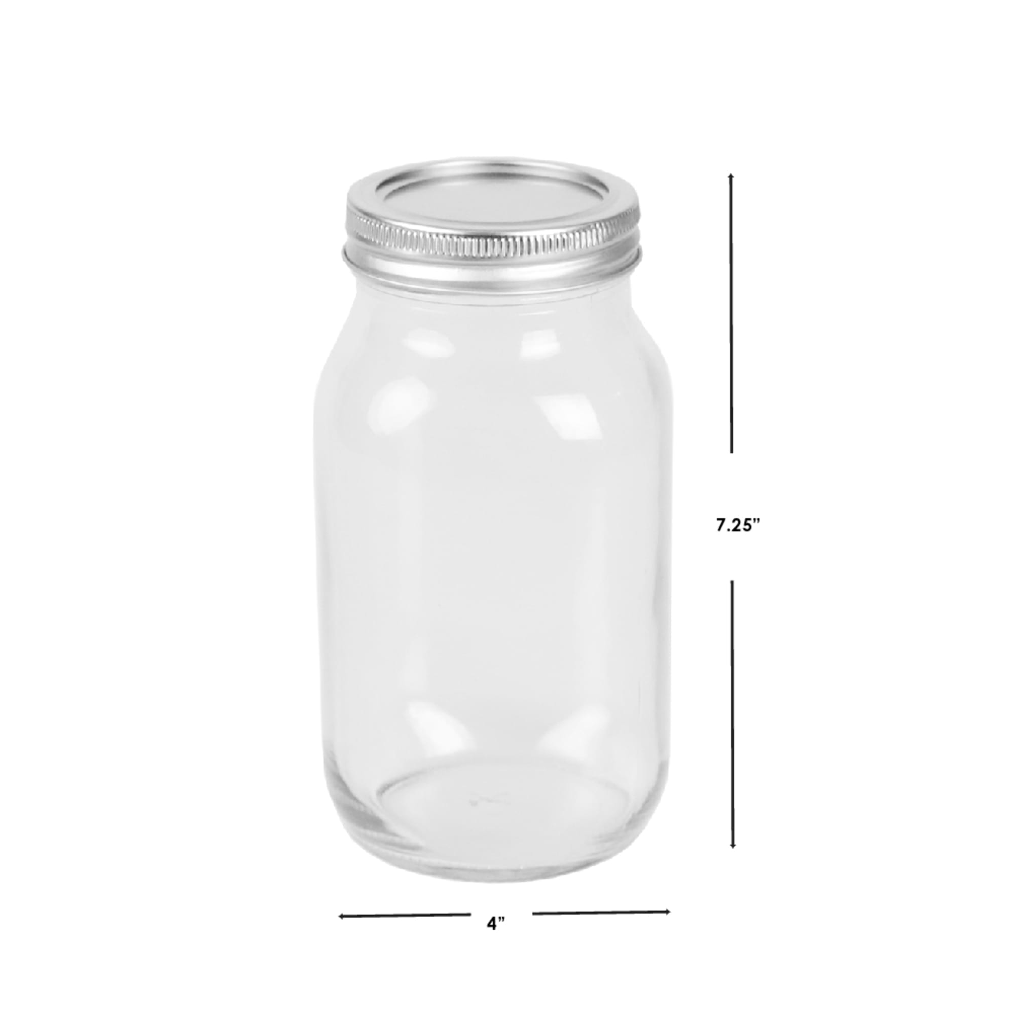 Home Basics 33 oz. Wide Mouth Clear Mason Canning Jar $2.50 EACH, CASE PACK OF 12