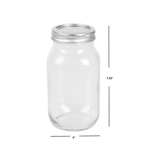 Home Basics 33 oz. Wide Mouth Clear Mason Canning Jar $2.50 EACH, CASE PACK OF 12