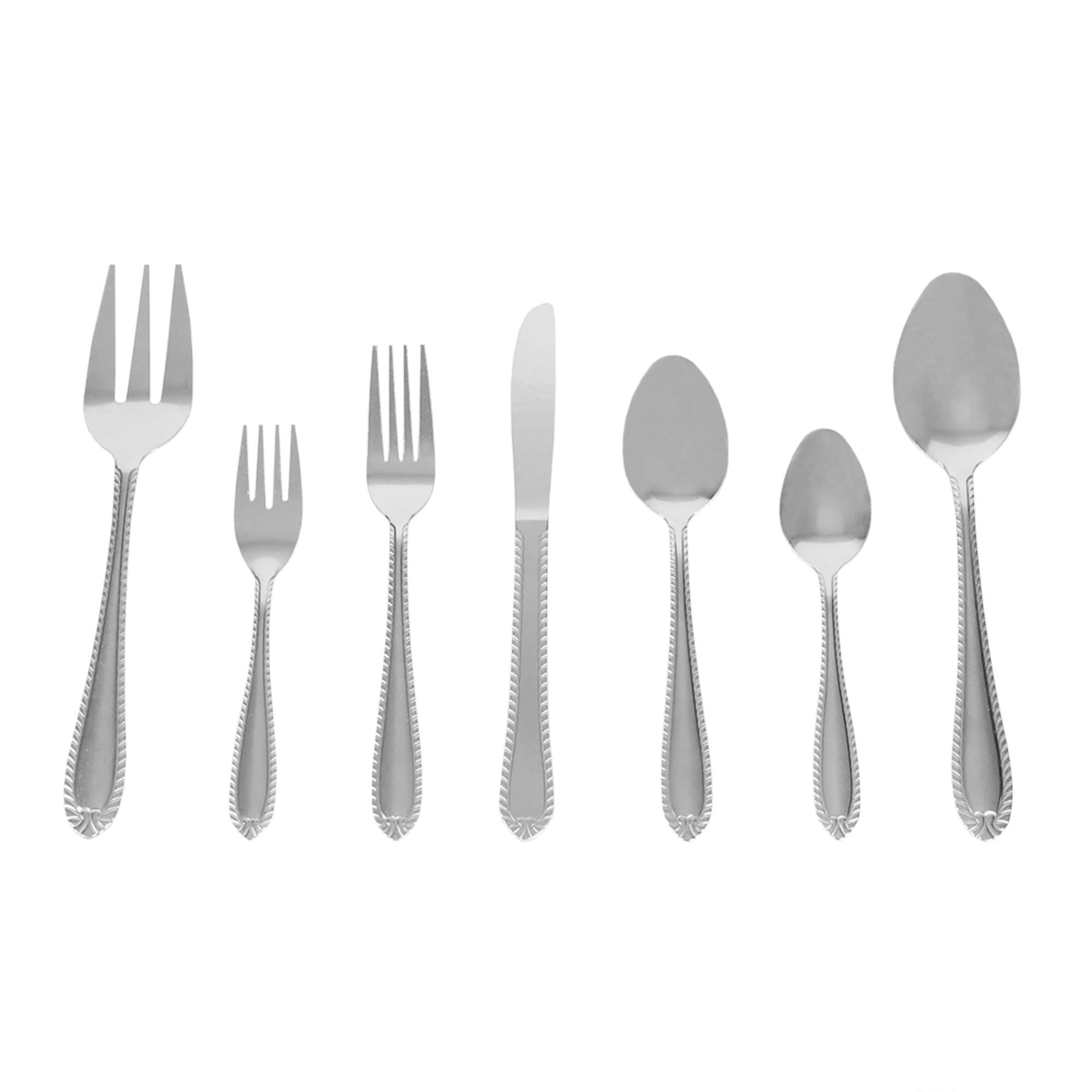 Home Basics 22 Piece Stainless Steel Flatware Entertaining Set with Cutlery Tray, Silver $12.00 EACH, CASE PACK OF 12