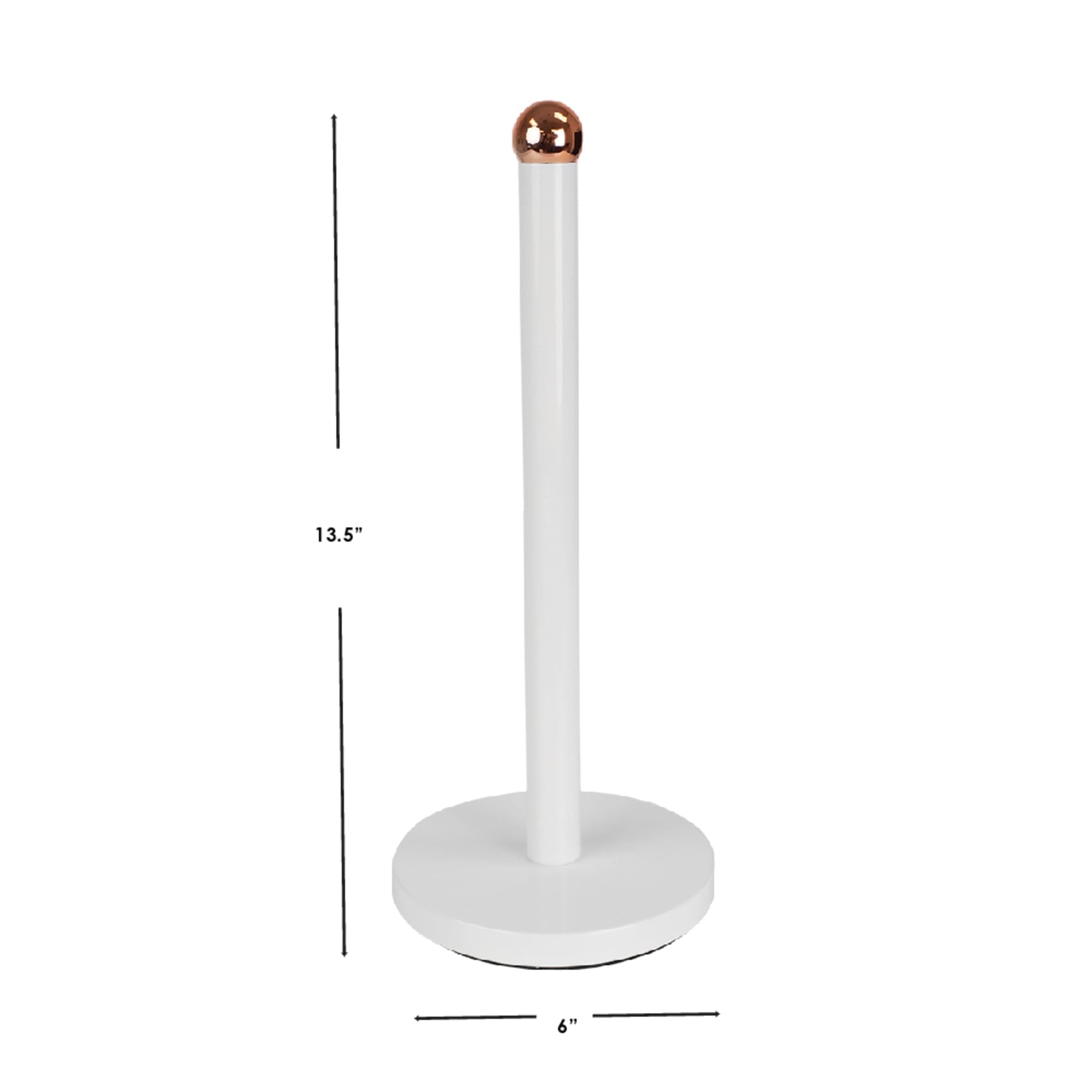 Home Basics Grove Free Standing Paper Towel Holder with Weighted Base, White $5.00 EACH, CASE PACK OF 12