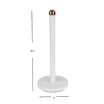 Load image into Gallery viewer, Home Basics Grove Free Standing Paper Towel Holder with Weighted Base, White $5.00 EACH, CASE PACK OF 12
