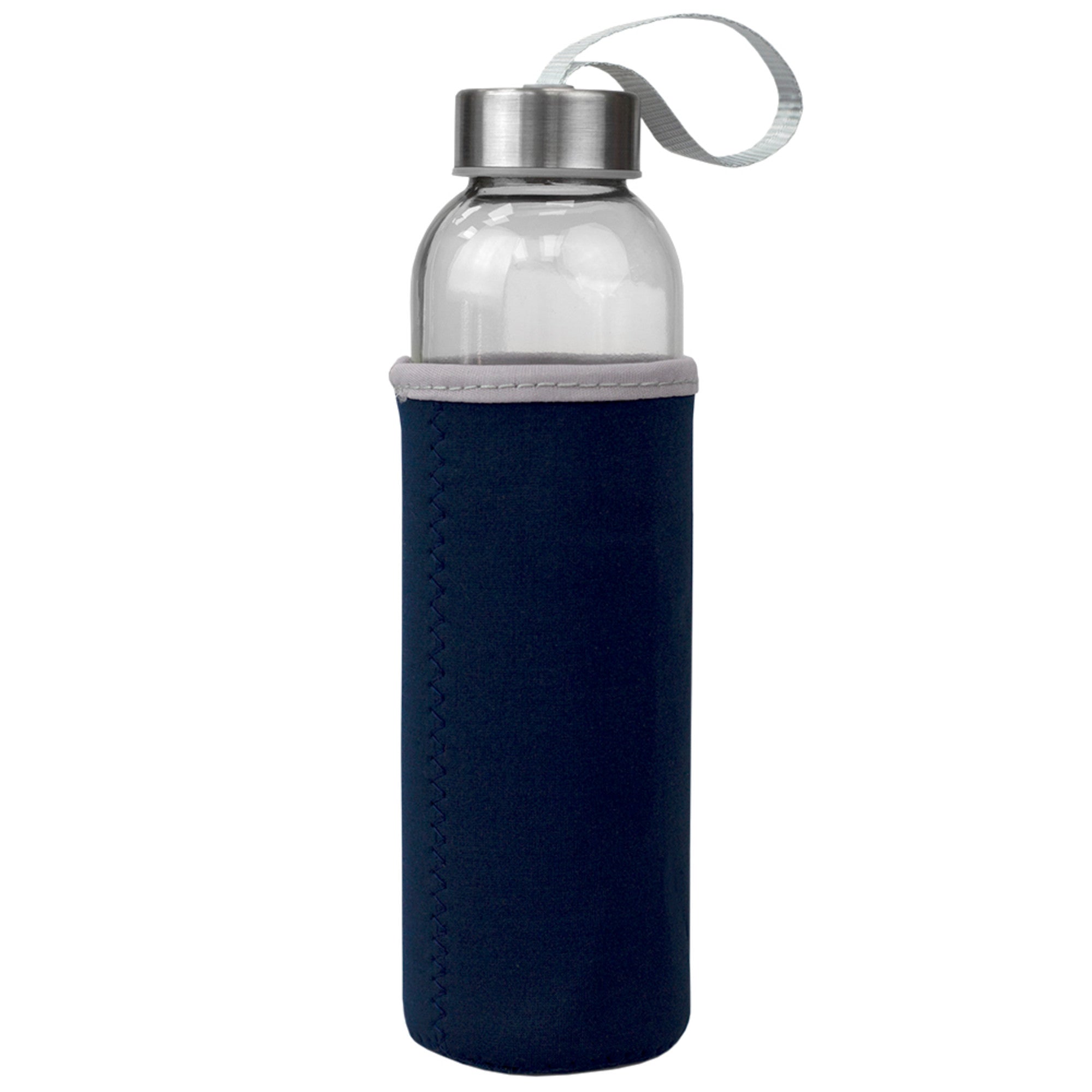 Home Basics Glass Travel Bottle with Insulator - Assorted Colors