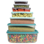 Load image into Gallery viewer, Home Basics 14 Piece Plastic Food Storage Container Set with Secure Fit Plastic Lids, Multi-Color $8.00 EACH, CASE PACK OF 6

