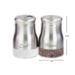 Load image into Gallery viewer, Home Basics 5 oz. Salt and Pepper Set with See-Through Glass Base, Silver $4.00 EACH, CASE PACK OF 12
