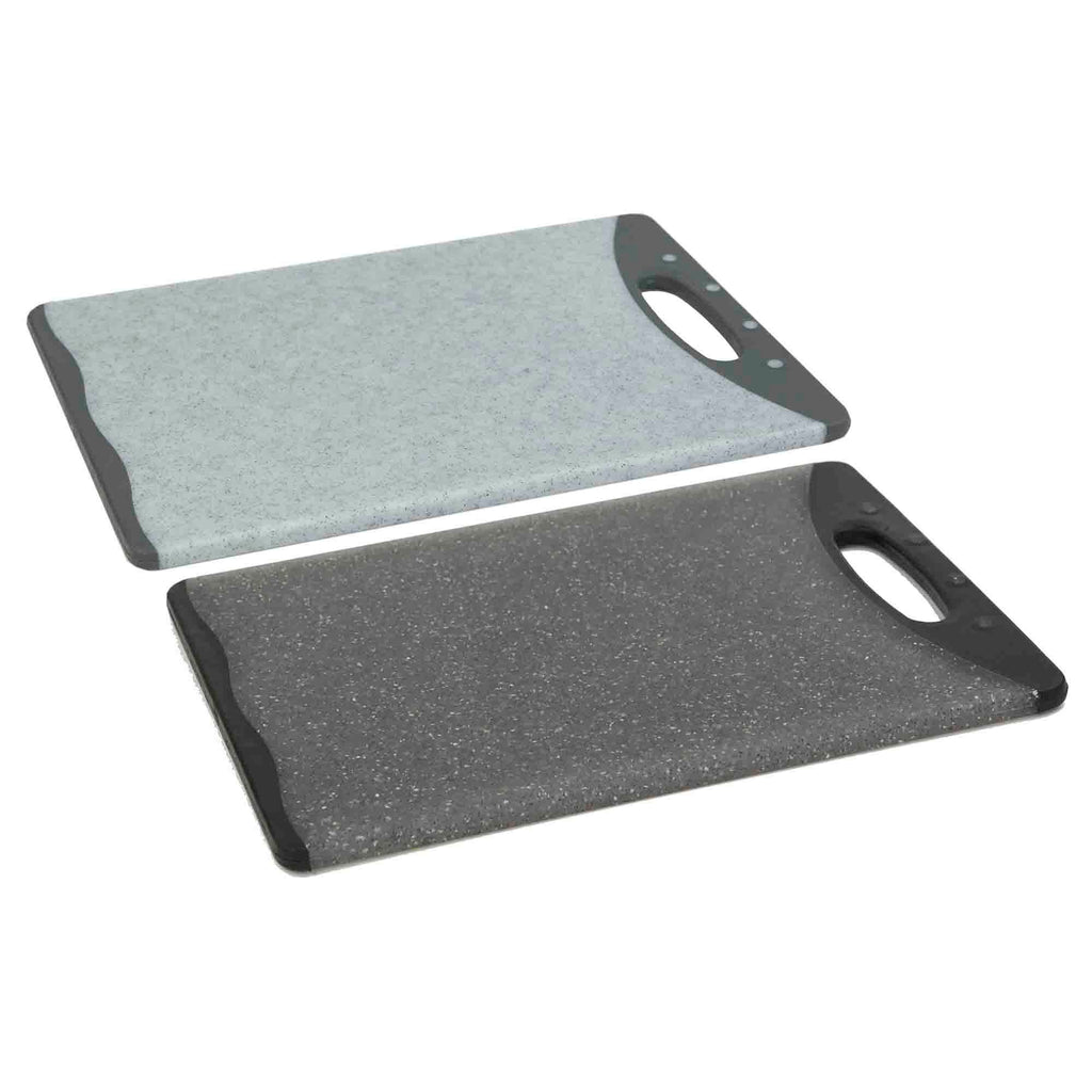 Home Basics Double Sided 8" x 11.5" Granite Plastic Cutting Board - Assorted Colors