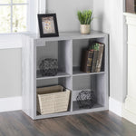 Load image into Gallery viewer, Home Basics 4 Open Cube Organizing Wood Storage Shelf, Grey $80.00 EACH, CASE PACK OF 1
