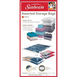 Load image into Gallery viewer, Home Basics Assorted Vacuum Storage Bags, (Pack of 5), Clear, $7.00 EACH, CASE PACK OF 12

