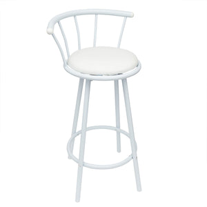 Home Basics Curved Swivel Top Bar Stool with Cushioned Seat, White $30 EACH, CASE PACK OF 2