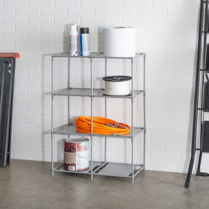 Home Basics Multi-Purpose Free-Standing 6 Cubed Organizing Storage Shelf, Grey $8 EACH, CASE PACK OF 12