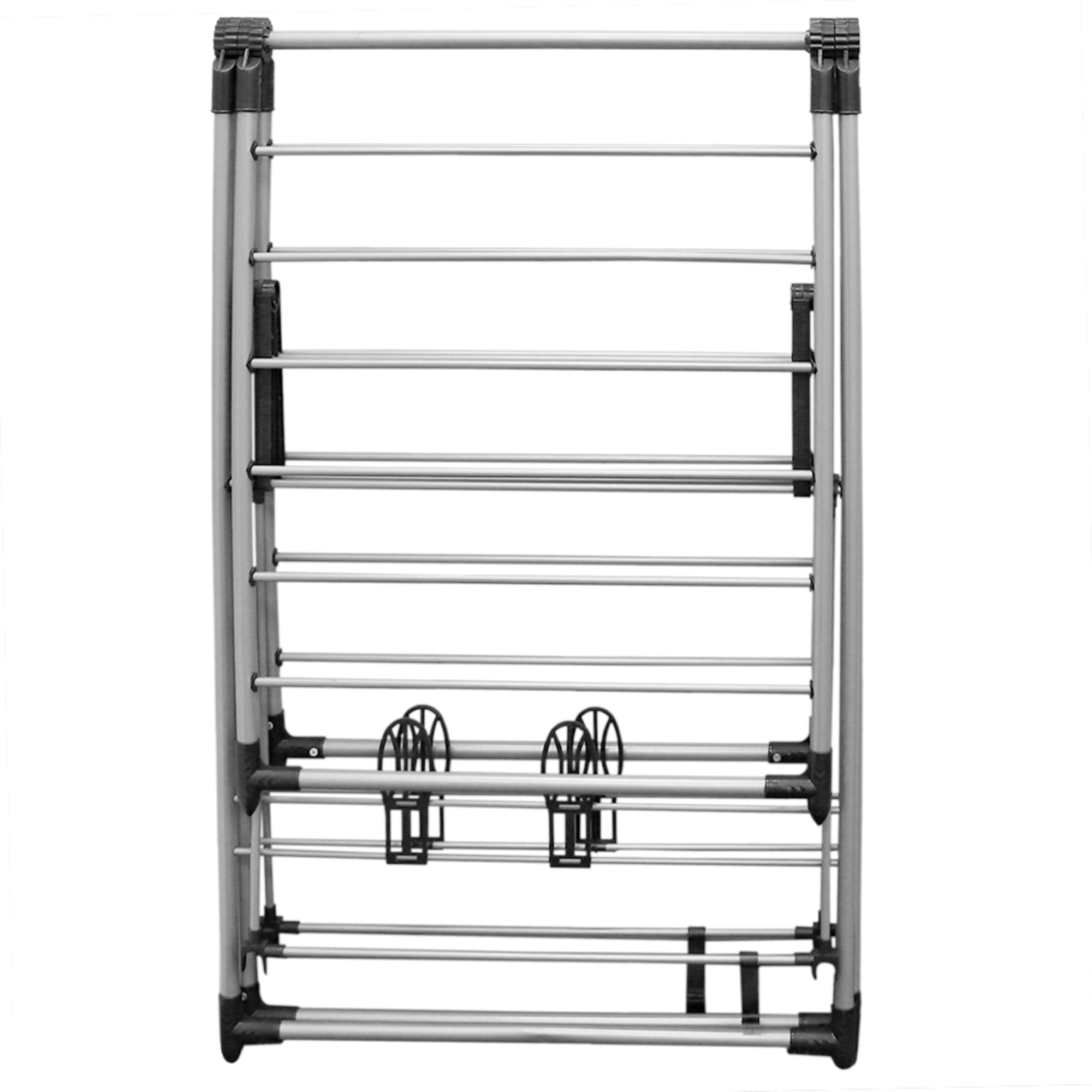 Sunbeam Collapsible Stainless Steel Folding Clothes Drying Rack with Shoe Clips, Grey $20.00 EACH, CASE PACK OF 6