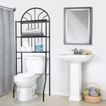 Load image into Gallery viewer, Home Basics 3 Shelf Steel Bathroom Space Saver, Black $30.00 EACH, CASE PACK OF 6
