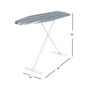 Seymour Home Products Adjustable Height, Freestanding T-Leg Ironing Board, Blue Stripe $25 EACH, CASE PACK OF 1