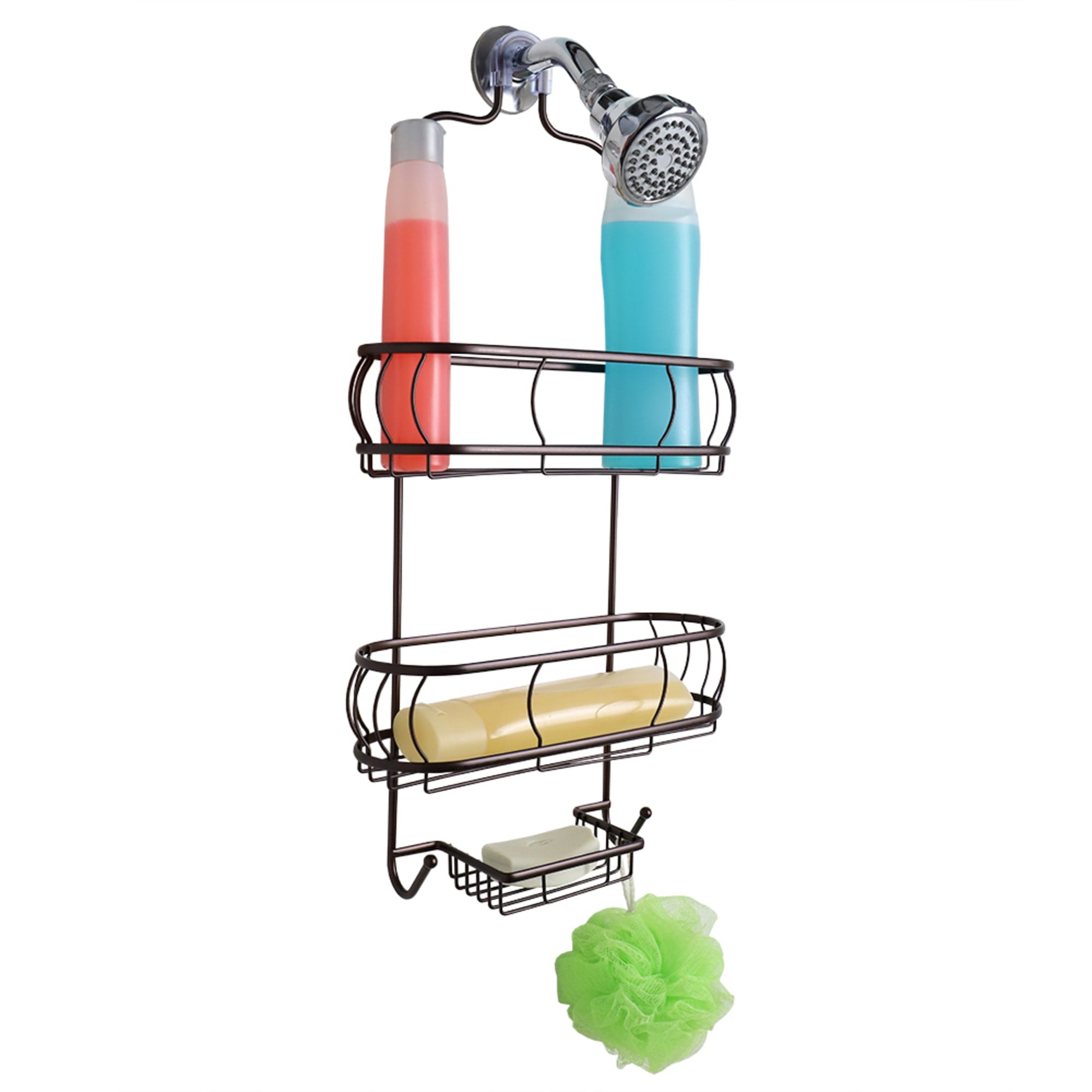Home Basics No Slip 2 Tier Steel Shower Caddy, Oil-rubbed Bronze $15.00 EACH, CASE PACK OF 6