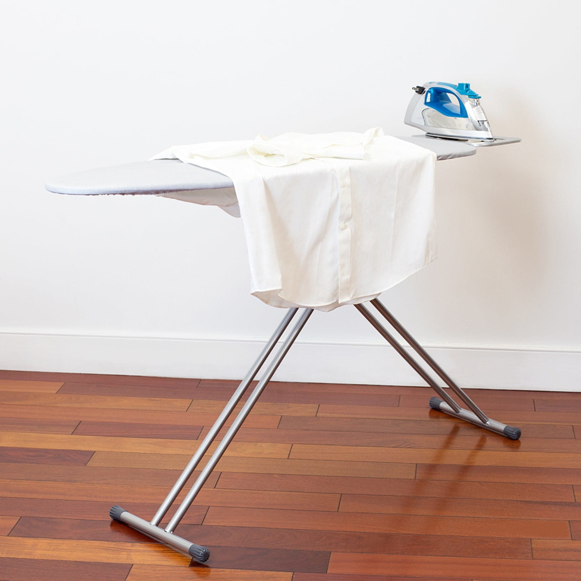 Home Basics  T-Leg Ironing Board with Iron Rest and Machine Washable Cotton Cover $25 EACH, CASE PACK OF 4