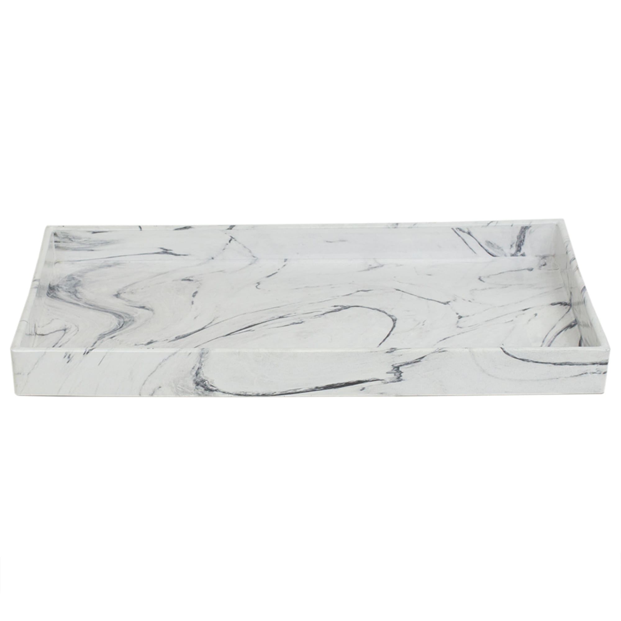 Home Basics Faux Marble Vanity Tray, White $6.00 EACH, CASE PACK OF 8