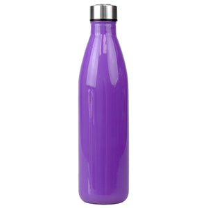 Home Basics Solid 32oz. Glass Travel Water Bottle with Twist-On Steel Cap - Assorted Colors
