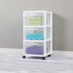 Load image into Gallery viewer, Sterilite 3 Drawer Cart, White $35.00 EACH, CASE PACK OF 2
