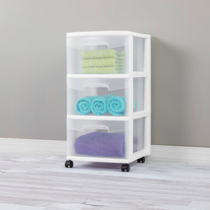 Sterilite 3 Drawer Cart, White $35.00 EACH, CASE PACK OF 2